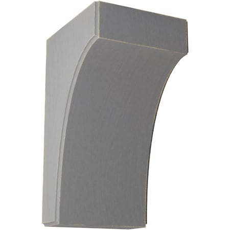 Ekena Millwork 5 1/4"W x 6"D x 10"H Clarksville Wood Vintage Decor Bracket, Pebble Grey BKTWD05X06X10CVPG